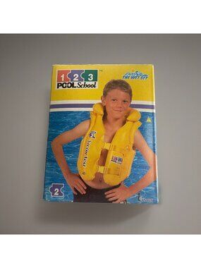 Intex Inflatable Swim Vest Wet Set Ages 3-6 Step 2 Pool School Kids Vintage 2000